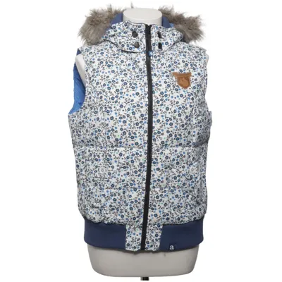 Outer vest (Blue, White, Multicolored) from Alprausch Down, Feather, Polyamide, Polyester