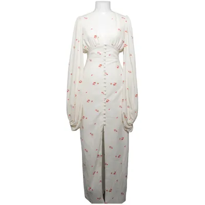 Maxi dress (White, Red) from Adoore Elastane, Polyester