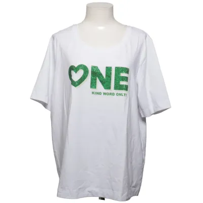 T-shirt (Wit, Groen) van Margittes Katoen, Elastaan
