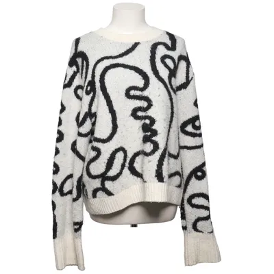 Sweater (White, Black) from Monki Acrylic, Elastane, Polyester, Wool
