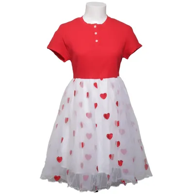 Dress (Red, White) from PatPat Cotton, Elastane, Nylon, Polyester