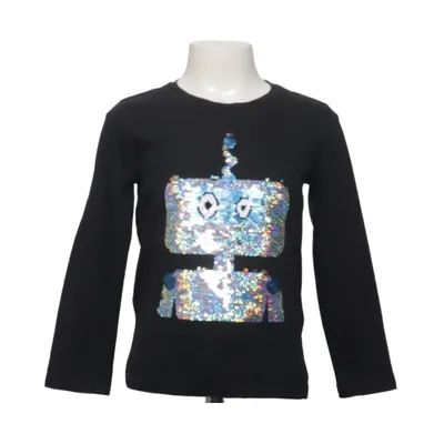 Langærmet t-shirt (Sort) fra Lindex Kids Bomuld