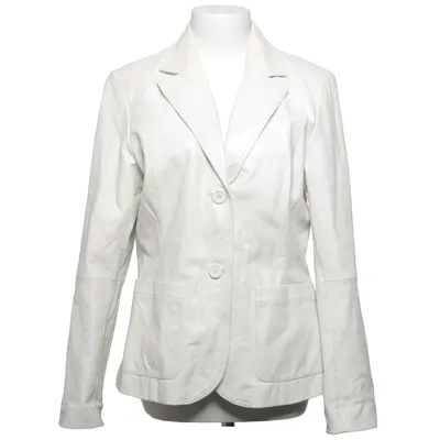 Läderkavaj (Vit) från Auluna Skinn, Polyester