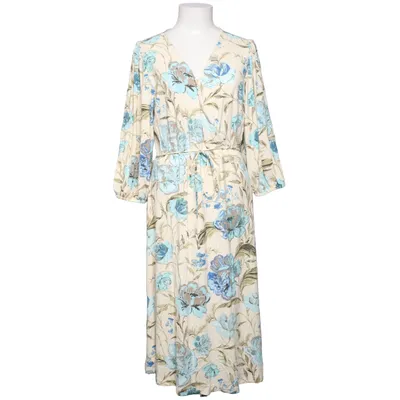 Slå-om-kjole (Beige, Blå, Flerfarvet) fra Indiska Elastan, Viscose