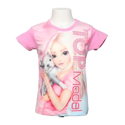 T-shirt (Rosa, Blå, Flerfärgad) från Topmodel Bomull