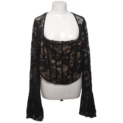 Crop top (Zwart, Beige) van Cider