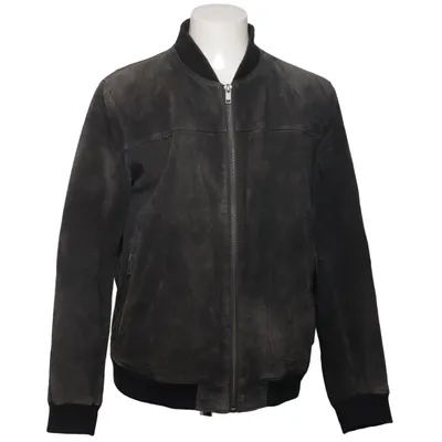 Leren jack (Grijs) van Maddison Polyester, Suède