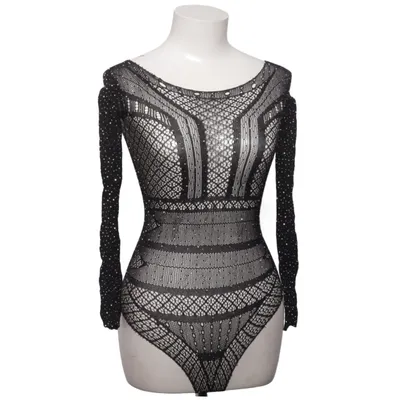 Romper (Zwart, Wit) van Terranova Elastaan, Polyamide
