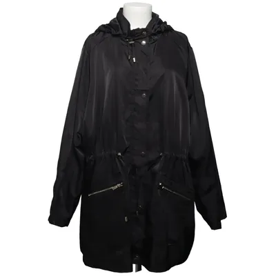 Jacka (Evans leichte Jacke mit Kapuze & Taillen-Kordelzug • Schwarz • Gr. 54/56 Parka Übergangsjacke ) från Evans Polyester