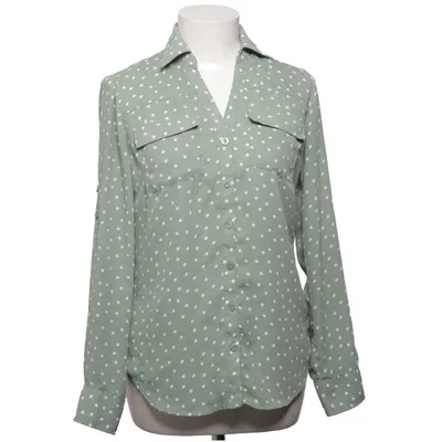 Blus (Grön, Vit) från New York & Company Polyester