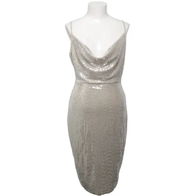 Robe de cocktail (Argent) de Quiz Élasthane, Fibre métallique, Polyamide