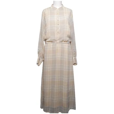 Robe longue (Beige, Bleu, Jaune) de Coster Copenhagen Coton, Polyester recyclé