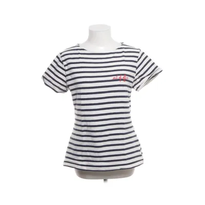 T-shirt (Wit, Blauw) van Maison Labiche Organisch katoen