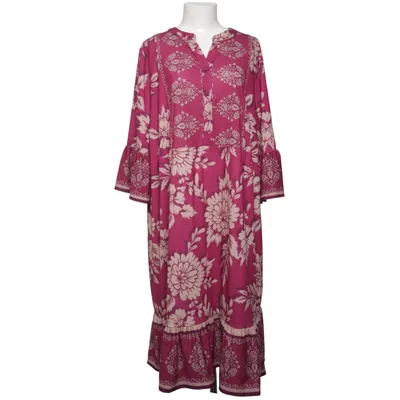 Klänning (Lila, Beige) från Ulla Popken Elastan, Polyester