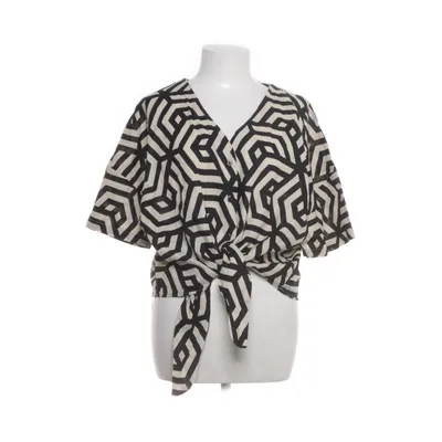 Short sleeve shirt (Beige, Black) from Esmara Cotton, Linen
