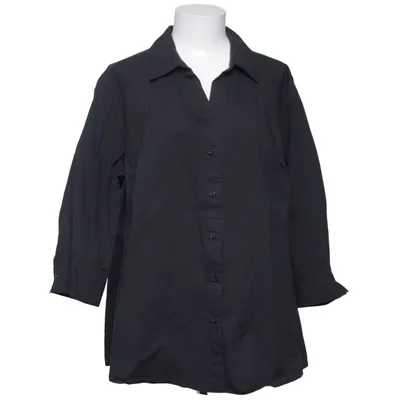 Blouse (Black) from Lane Bryant Cotton, Elastane, Polyamide