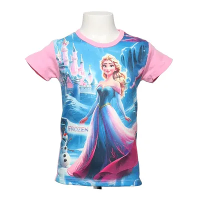 T-shirt (Blue, Pink, Multicolored) from Frozen Cotton