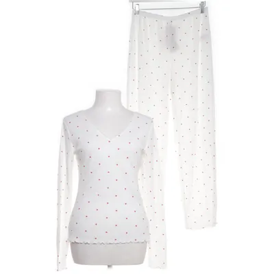 Pyjamasz (Hvid, Rød) fra Hunkemöller Bomuld, Polyester