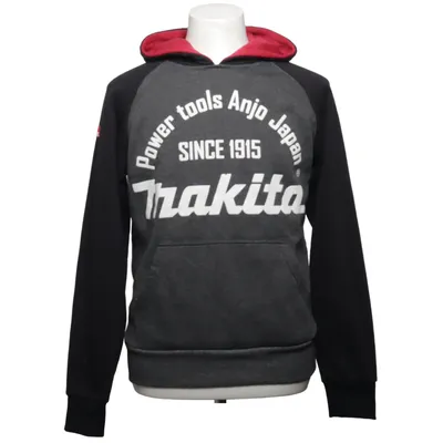 Sweat à capuche (Noir, Gris) de Makita Coton, Polyester