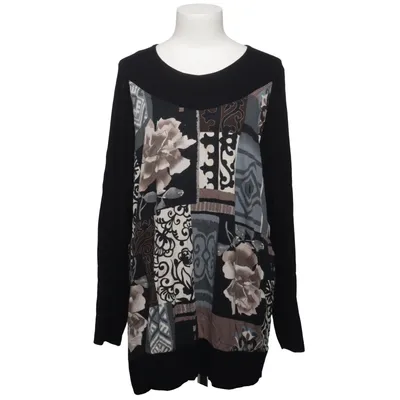 Langærmet t-shirt (Sort, Flerfarvet) fra Sol Design Elastan, Viscose