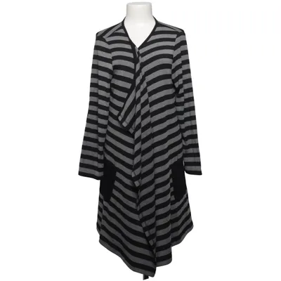 Cardigan cache-cœur (Noir, Gris) de Lena Élasthane, Polyester, Viscose