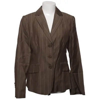 Blazer (Brown, White) from Andiata Viscose, Wool