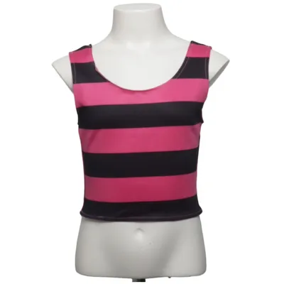 Crop top (Rosa, Svart) från Wicked Costumes Polyester