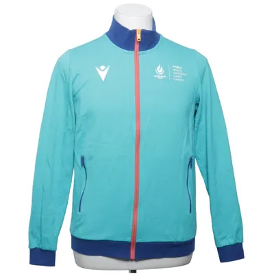 Sports jacket (Turquoise, Blue) from Macron Cotton, Polyester