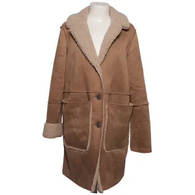 Shearlingjakke (Beige, Hvid) fra Tom Tailor Kunstpels, Polyester