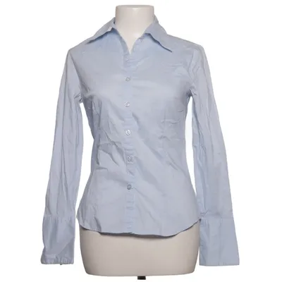 Shirt (Blauw) van H&M Katoen, Elastaan, Polyamide