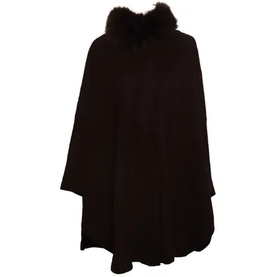 Cape (Brown) from El Corte Inglés Wool, Fur