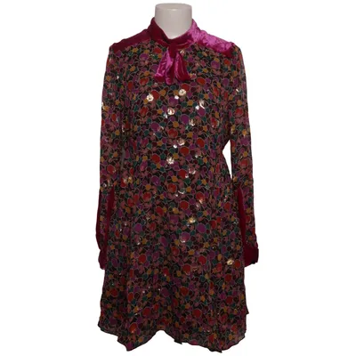 Dress (Purple, Multicolored) from Anna Sui Polyester, Silk, Viscose