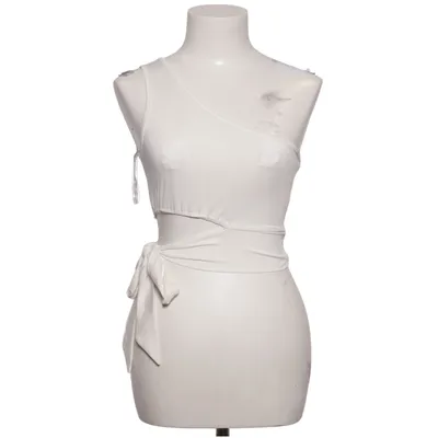 Halter neck top (White) Cotton, Elastane, Polyester