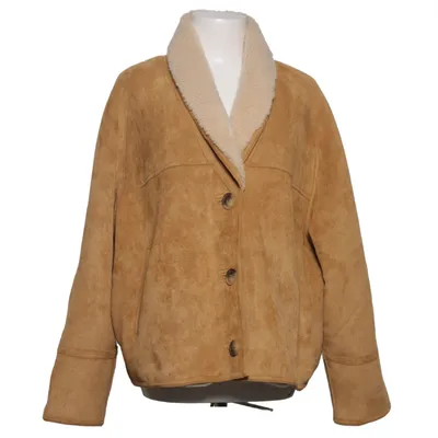 Shearlingjacka (Beige) från Urbancode Pälsimitation, Mockaimitation