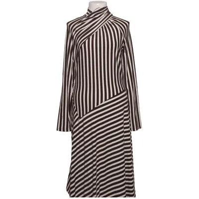 Maxikjole (Brun, Hvid) fra Reiss Elastan, Viscose