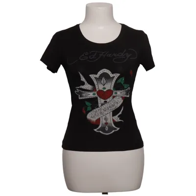 T-shirt (Svart) från Ed Hardy Elastan, Viskos