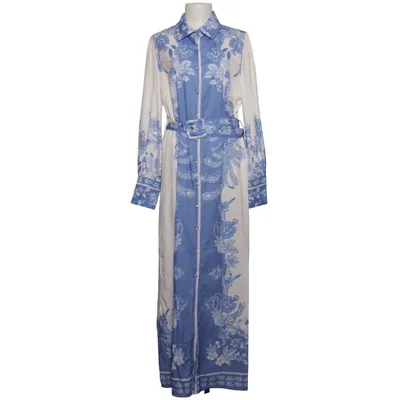 Robe chemise (Bleu, Blanc) de Flammode Polyester