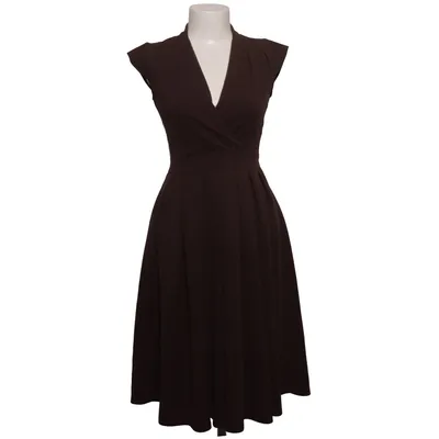 Klänning (Brun) från Lady Vintage Elastan, Polyester