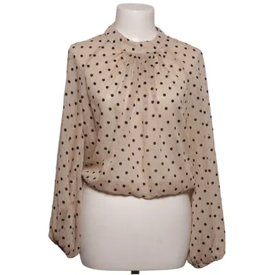 Bluse (Beige, Sort) fra Creme Fraiche Polyester