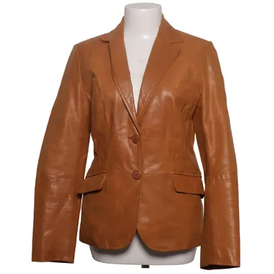 Leather blazer (Brown) from Montego Leather, Polyester