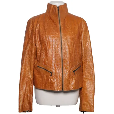 Läderjacka (Brun) från vera pelle Skinn, Polyester