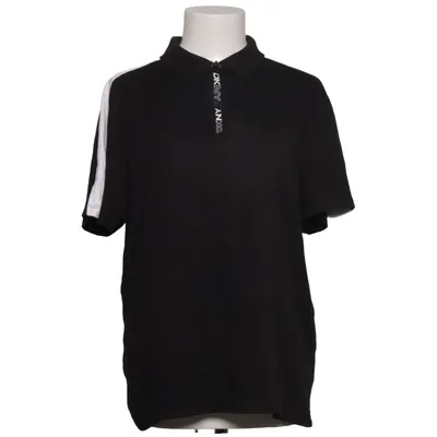 Polo shirt (Black, White) from DKNY Cotton, Polyester