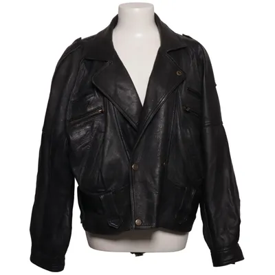 Leren jack (Zwart) Acetaat, Leer, Polyamide