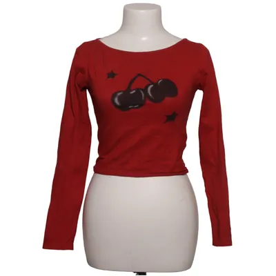 Lange mouwen shirt (Rood) van Motel Katoen, Elastaan