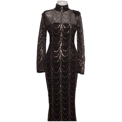 Cocktailklänning (Svart, Guldfärgad) från Miss Ord Polyester