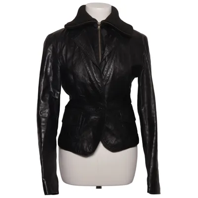 Leather blazer (Black) from vera pelle Leather, Viscose