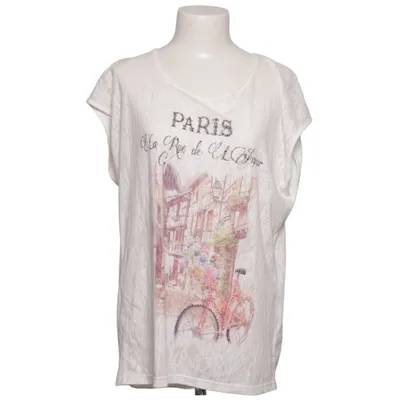 T-shirt (Hvid, Flerfarvet) fra Amy Bomuld, Polyester