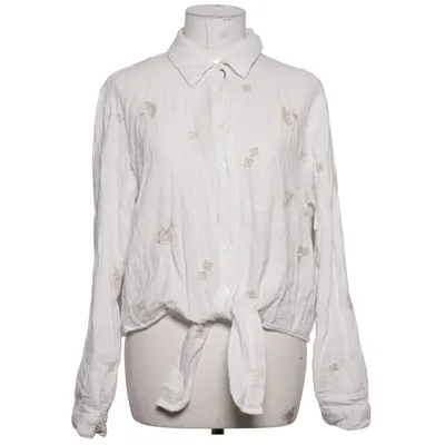 Shirt (White, Beige) from Gina Cotton