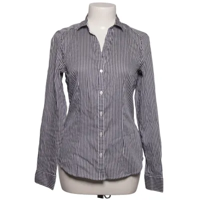 Skjorte (Blå, Hvid) fra H&M Modern Classic Bomuld, Elastan, Polyamid, Polyester