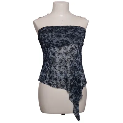 Tube top (Blue, Black) from Kimchi Blue Elastane, Nylon, Polyester